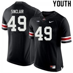 NCAA Ohio State Buckeyes Youth #49 Darryl Sinclair Black Nike Football College Jersey GME6445ZG